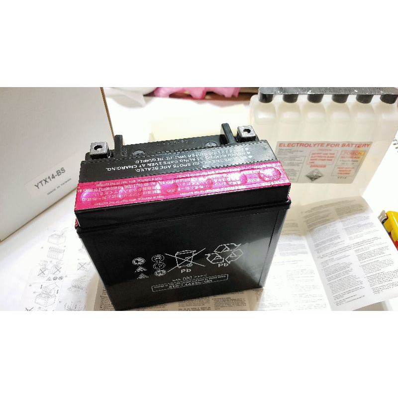 [特價出清]台灣製 YTX14-BS YTX14 BS鉛酸電池 點焊機 電焊機用 機車電瓶 全新去標庫存品