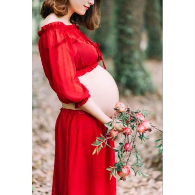 【出租】NO.36 孕婦寫真服🌟孕婦拍照服裝🌟紅色寫真服