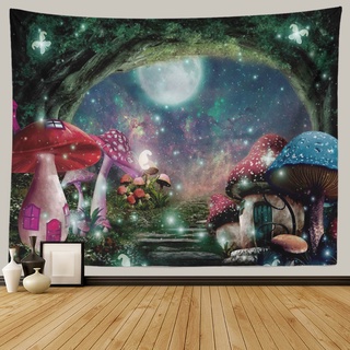 SepYue蘑菇奇幻童話迷幻三重掛毯壁掛臥室客廳宿舍家居裝飾波西米亞風格 #15