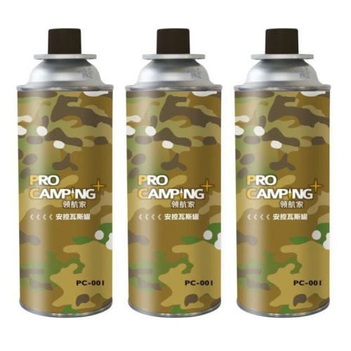 Pro Camping 領航家 PC-001 安控瓦斯罐(3入一組) 單口爐 卡式爐 瓦斯爐 露營 烤肉 火鍋皆適用