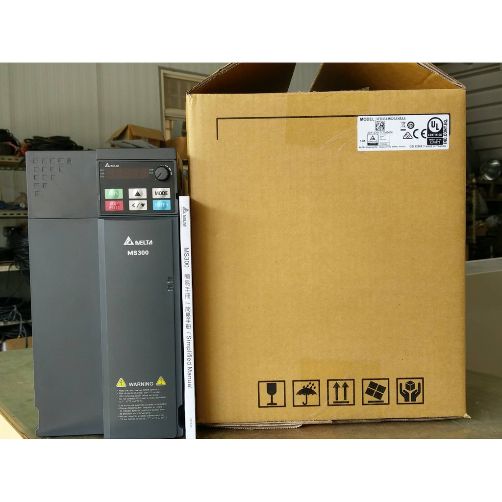 台達 VFD33AMS23ANSAA 三相220V 10HP 精巧標準型變頻器 MS300系列 向量控制變頻器