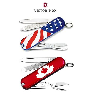 瑞士 維氏 Victorinox 58mm 7用 Classic SD 瑞士刀 美國國旗 加拿大國旗 國旗版
