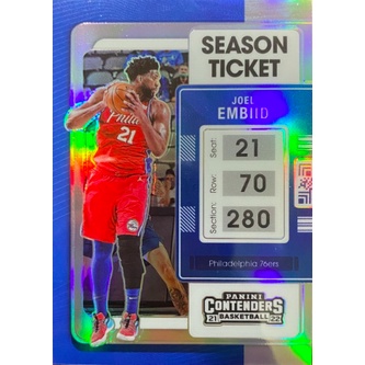 PANINI CONTENDERS JOEL EMBIID SILVER 銀亮球票卡