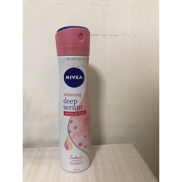 [近全新] 二手NIVEA 妮維雅 止汗劑爽身噴霧美白精華 櫻花