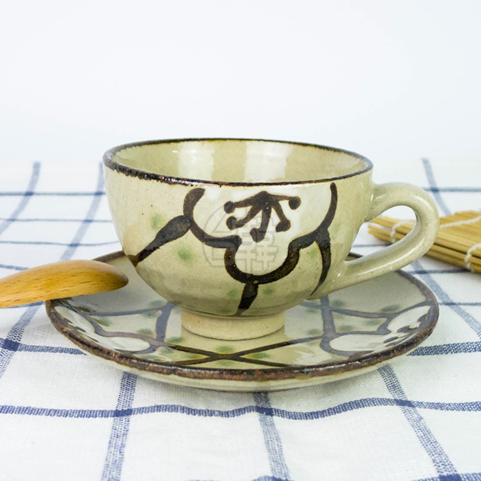 日式陶器杯碟組 濃縮咖啡杯碟/義式濃縮/花草茶/餐廚居家品/陶瓷與/耐熱/英式高腳杯碟/頂級英式杯碟套組/下午茶