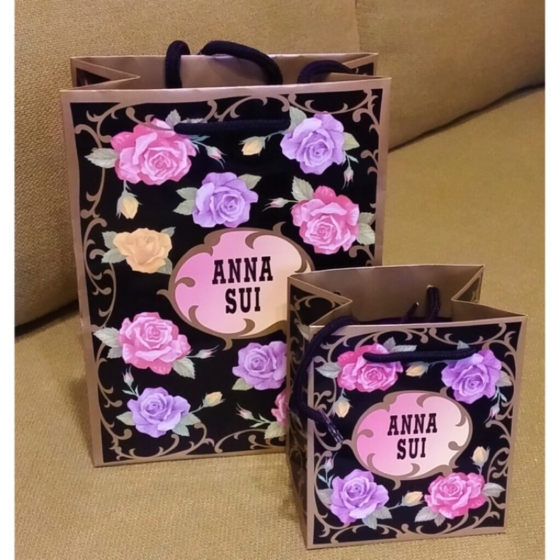 Anna sui紙袋 紫蝶包裝盒 香水紙袋