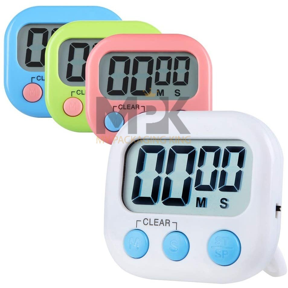 Bizoerade Silent Stopwatch Metal Digital Sports Stopwatch With Countdown Timer, 