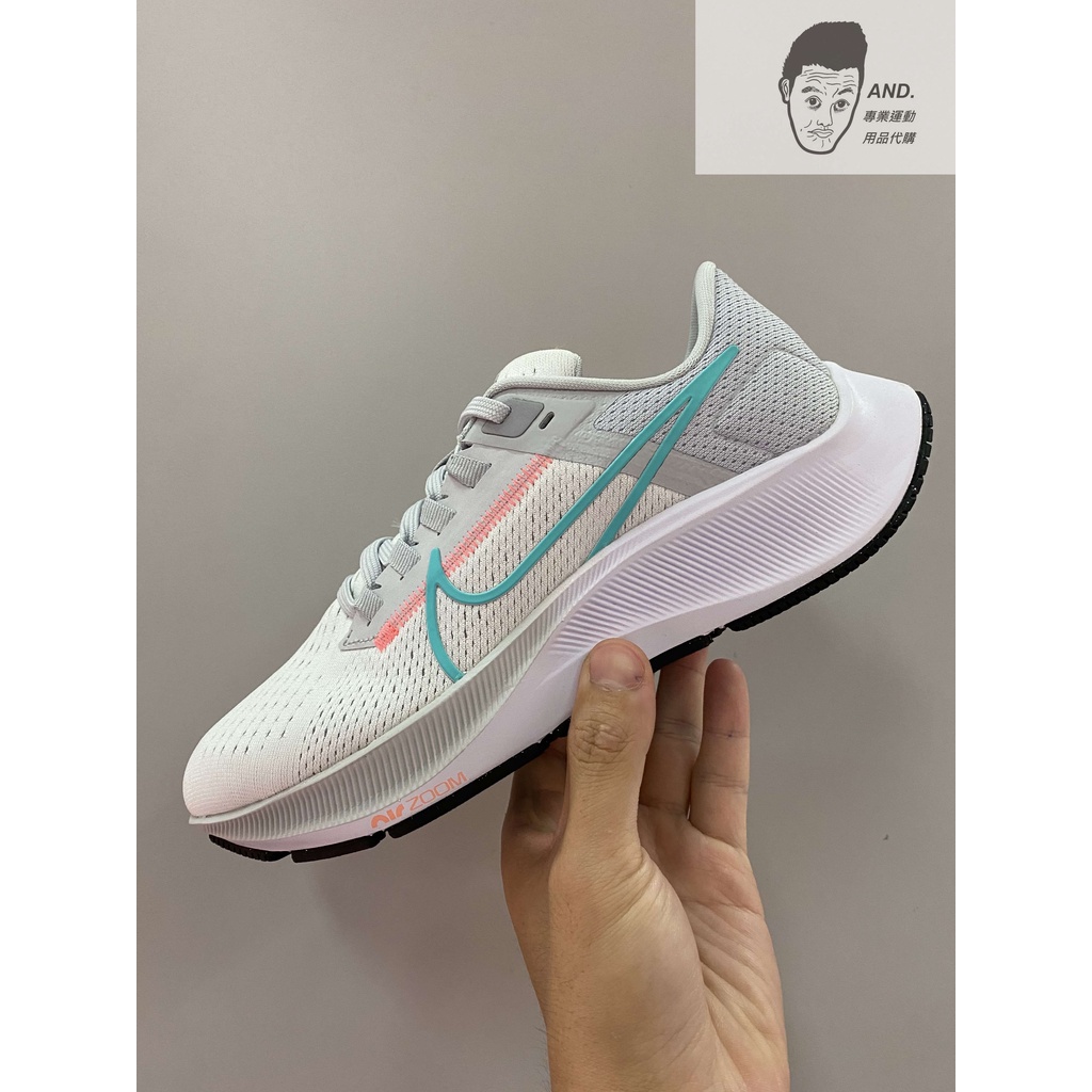 【AND.】NIKE AIR ZOOM PEGASUS 38 白灰 舒適 透氣 運動 慢跑 女款 CW7358-105