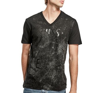 GUESS 短袖T恤 男裝 T恤 短袖 短T-Shirt V領 GS84101 黑色(現貨)
