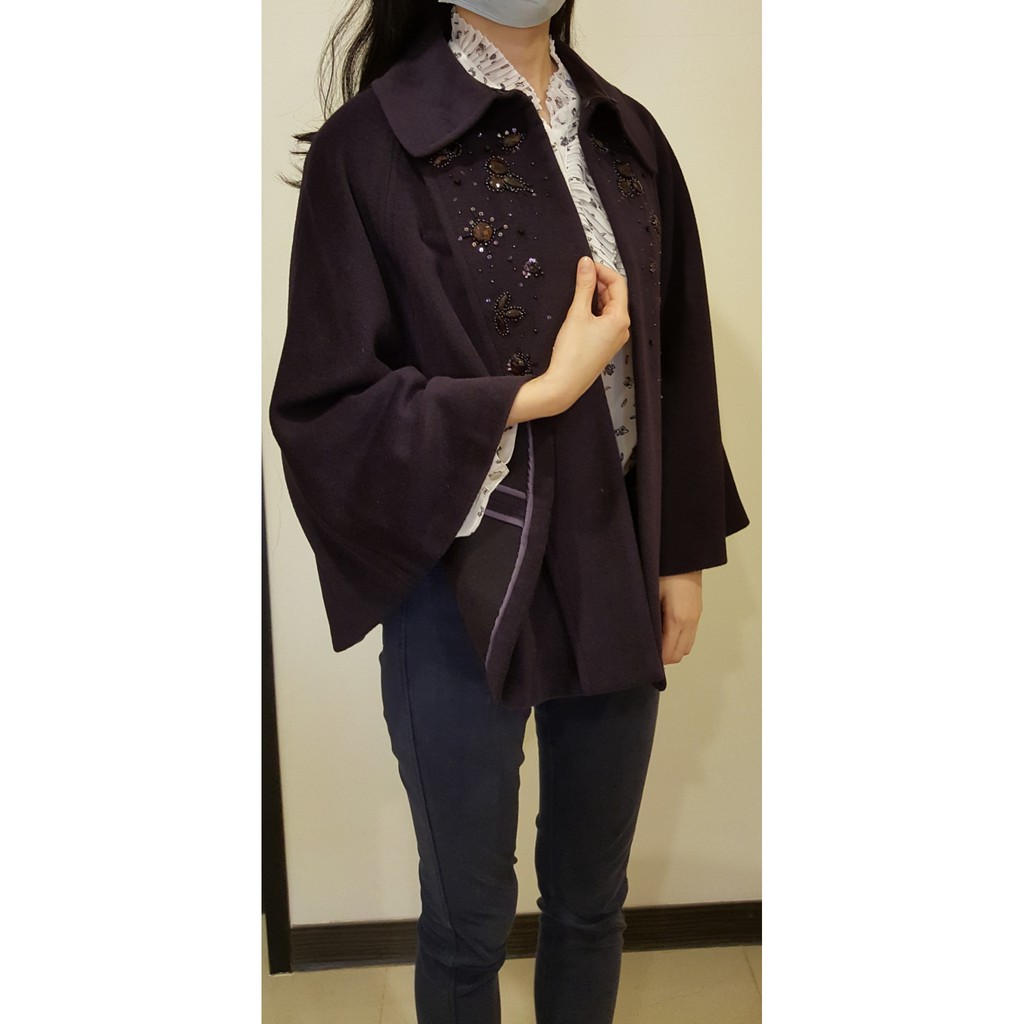台灣知名設計師 ENVY 森然兩用精美珠飾披風外套(全新商品  超低價 千萬別錯過原價$17800)