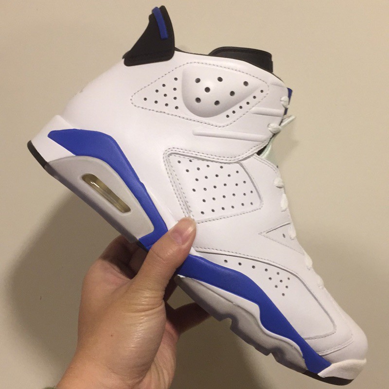jordan retro 6 blue and white
