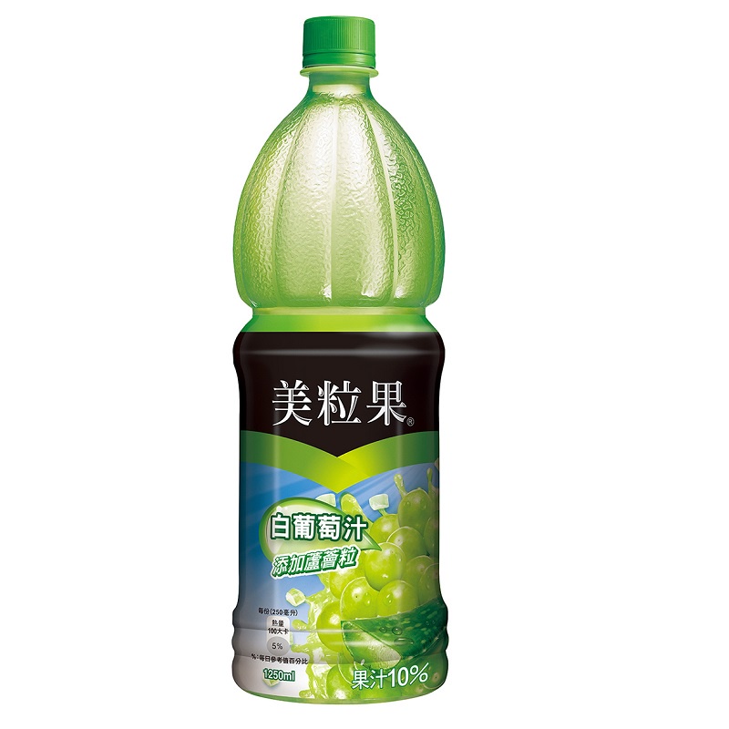 美粒果 白葡萄汁加蘆薈 1250ml【家樂福】