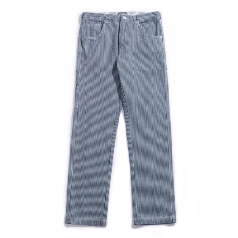 《現貨實拍》 DICKIES 斜紋直筒牛仔褲 藍白條紋 牛仔工作褲 WD710