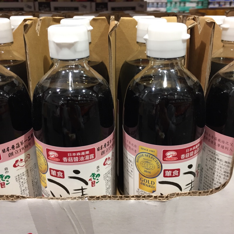 有發票 好市多代購 Kingmori 日本森產業香菇醬油露 500ml