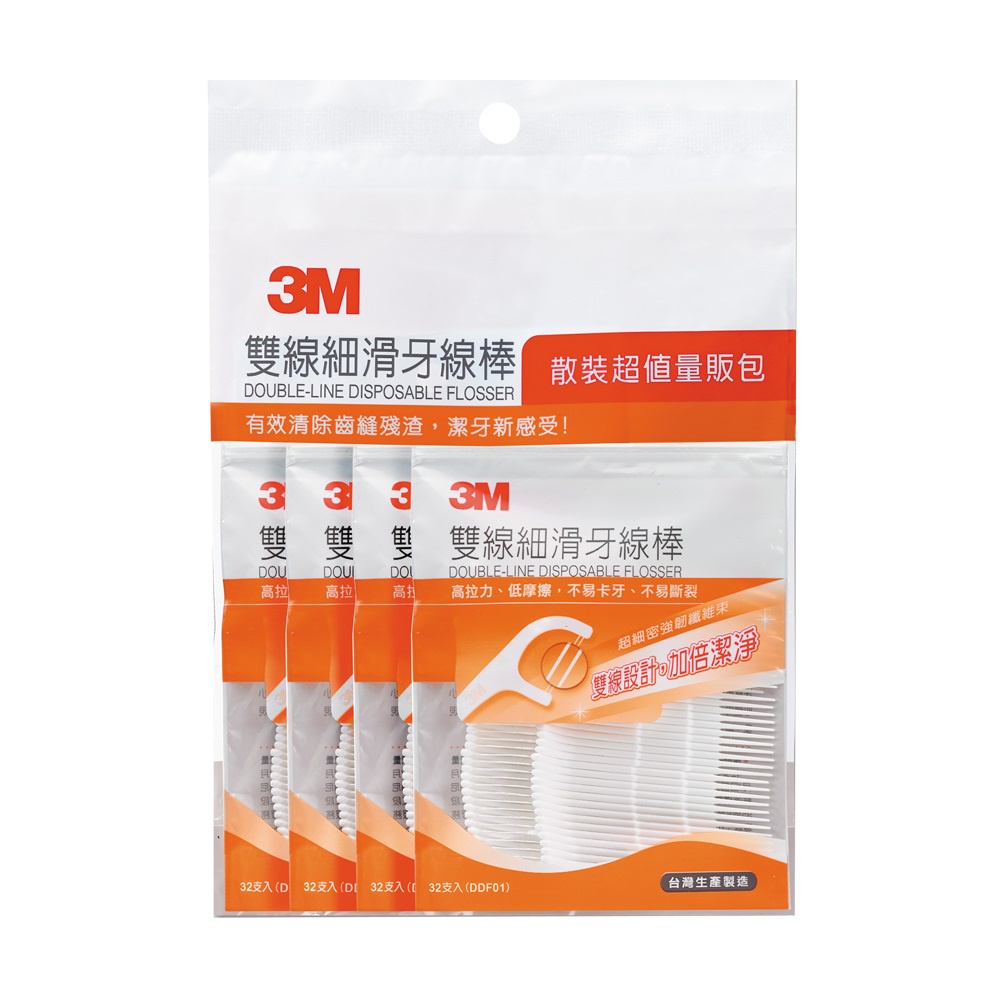 3M 雙線細滑牙線棒-散裝超值量販包