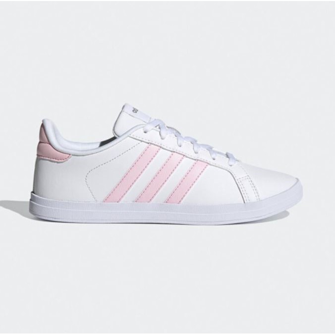 Adidas COURTPOINT 女款白粉色運動休閒鞋-NO.FY6950