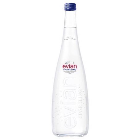 ✅全台免運 法國evian依雲 天然氣泡水750ml x 12(玻璃瓶）