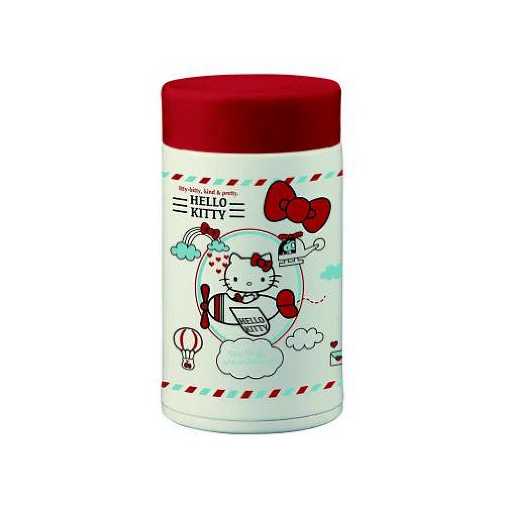 花見雜貨~日本進口全新正版kitty凱蒂貓不鏽鋼保冷保溫瓶保溫罐水壺隨手杯隨手瓶隨身瓶360ML