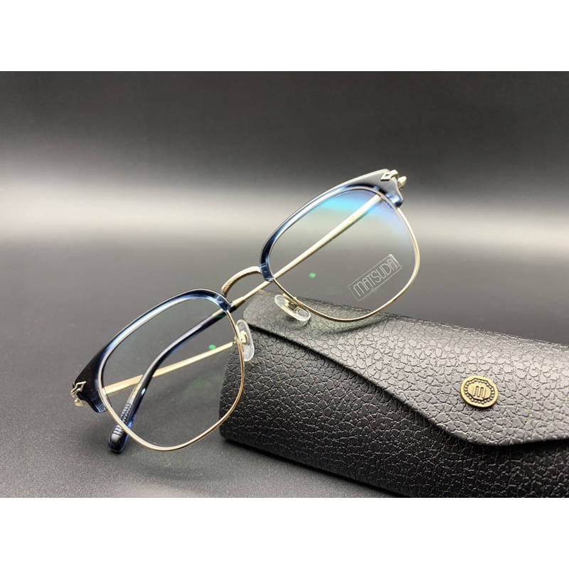 ✅🏆限量紀念款 🏆[檸檬眼鏡] Matsuda M2036 BLD 頂級鈦金寶石藍眉架 40週年紀念款