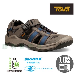 美國TEVA 男Omnium 2護趾水陸機能涼鞋 1019180 BNGC 藍橄欖綠 運動涼鞋 OUTDOOR NICE