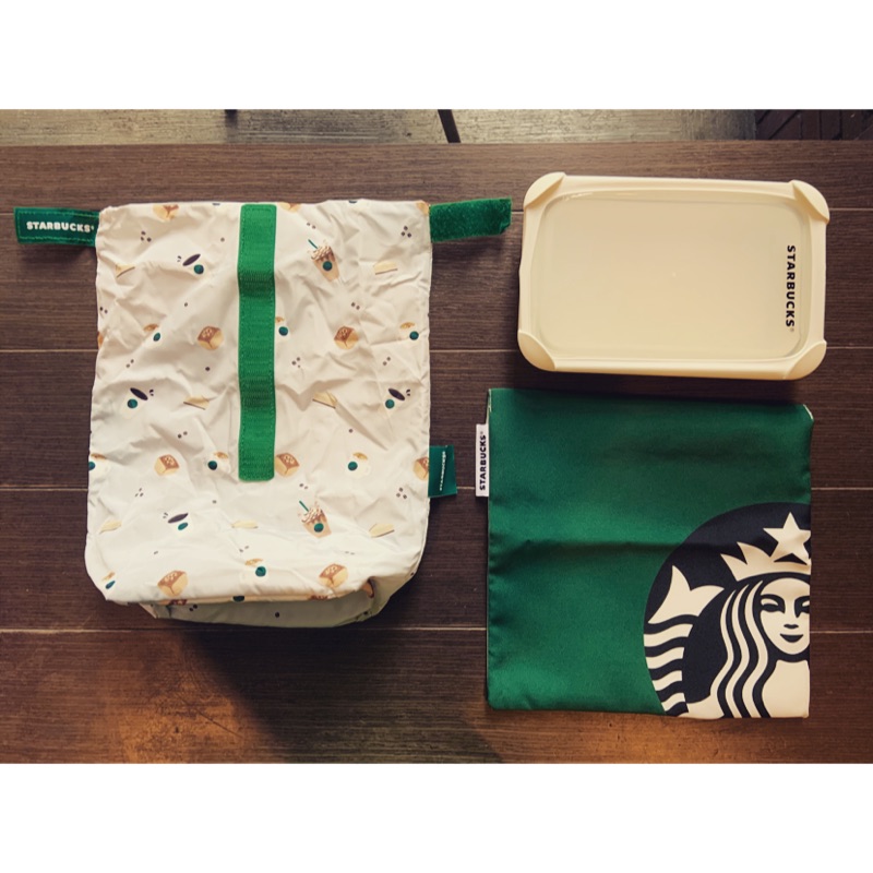【星巴克 Starbucks】星巴克 矽膠可折疊保鮮盒 矽寶巧 好食袋 收納
