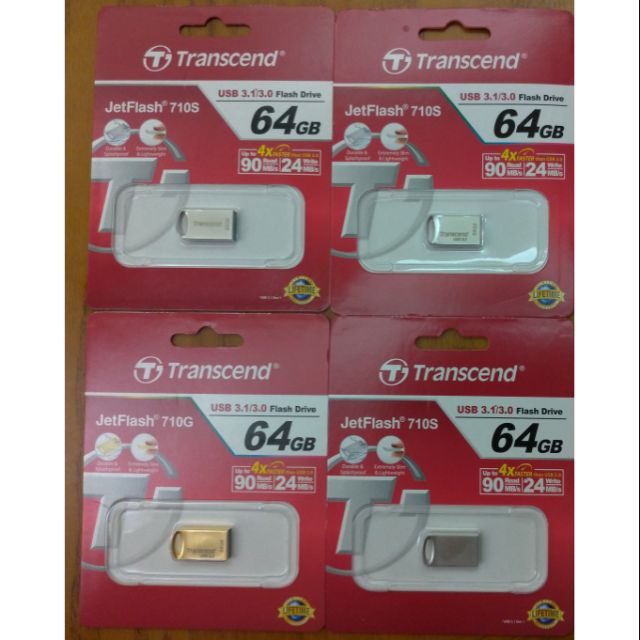 (全新)創見
Transcend USB 3.1 64GB 隨身碟(JetFlash®710)