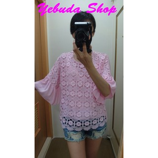 雪紡上衣│五分袖厚雪紡上衣☆Yebuda Shop 正韓服飾