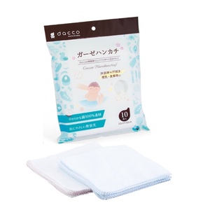 🔝日本大崎 osaki dacco 寶寶紗布手帕 10入 不含螢光劑 不摩擦寶寶肌膚 哺乳 洗澡 紗布巾 公司貨