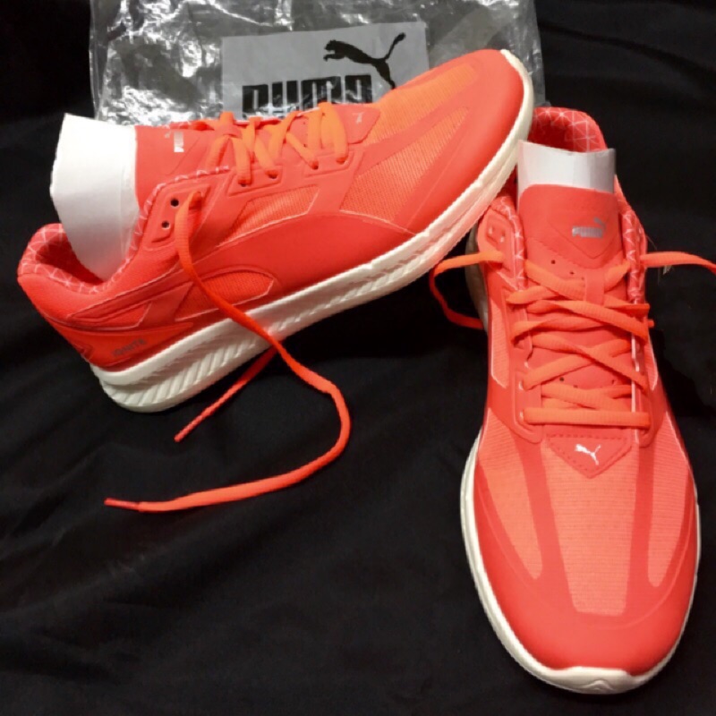 全新全新全新 正品 PUMA (Ignite Mesh)夜光橘色慢跑鞋  UK7 EUR40.5 US9.5