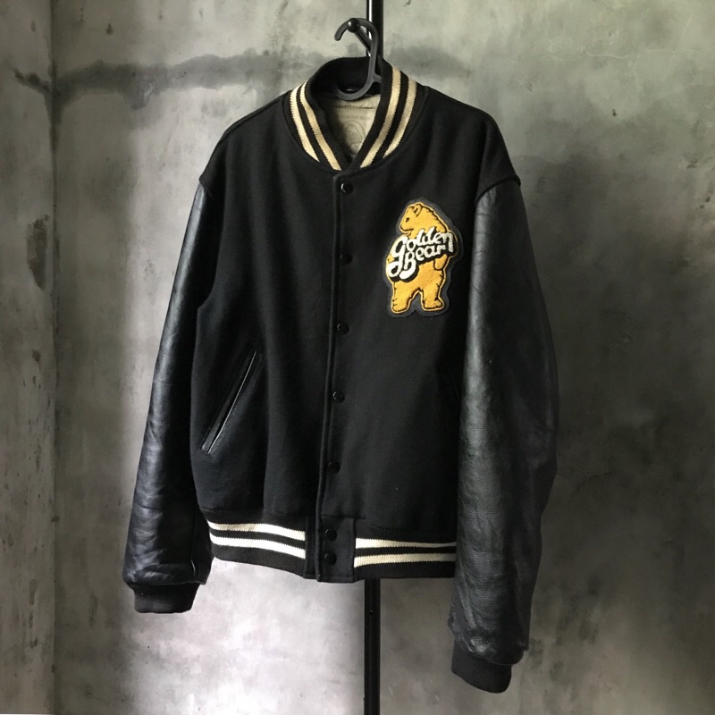 90s Golden Bear Varsity jacket 真皮棒球外套