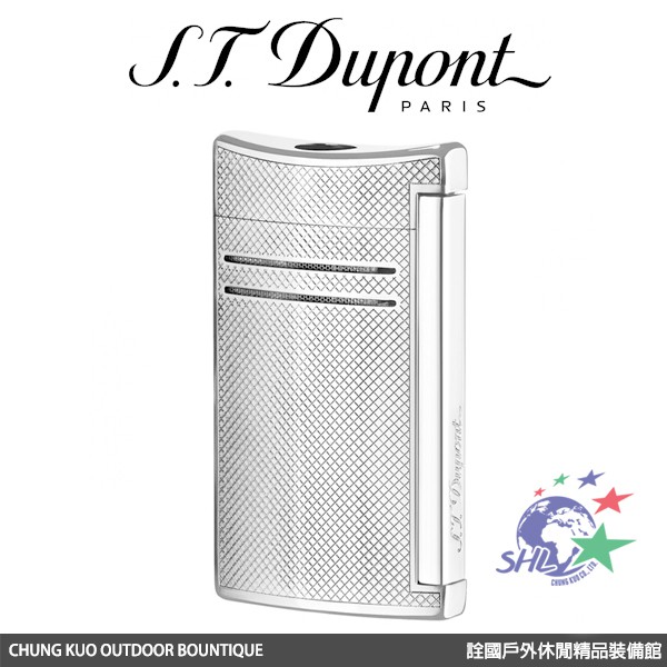 詮國 - S.T. Dupont 法國都彭頂級打火機 - MaxiJet 防風噴射打火機 / 鍍鉻網格紋 / 20157