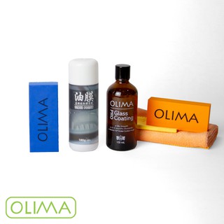 Olima 汽車玻璃鍍膜diy 完美組合除油膜歸零劑30ml 100ml 玻璃鍍膜組二件組撥水劑除水痕 蝦皮購物