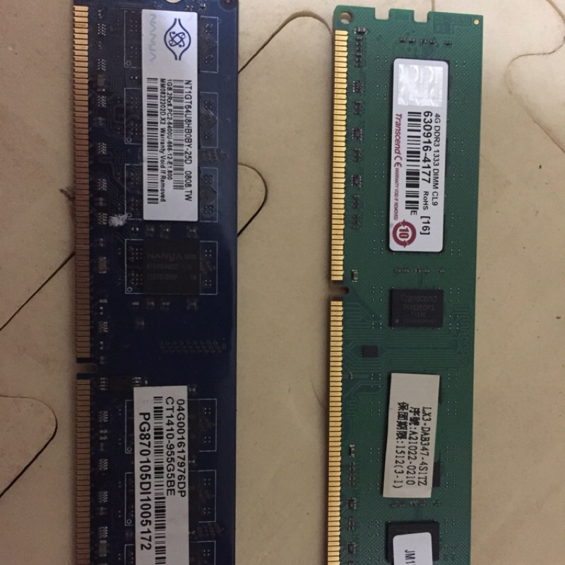 RAM DDR3 4G ，另送一條DDR2 1G