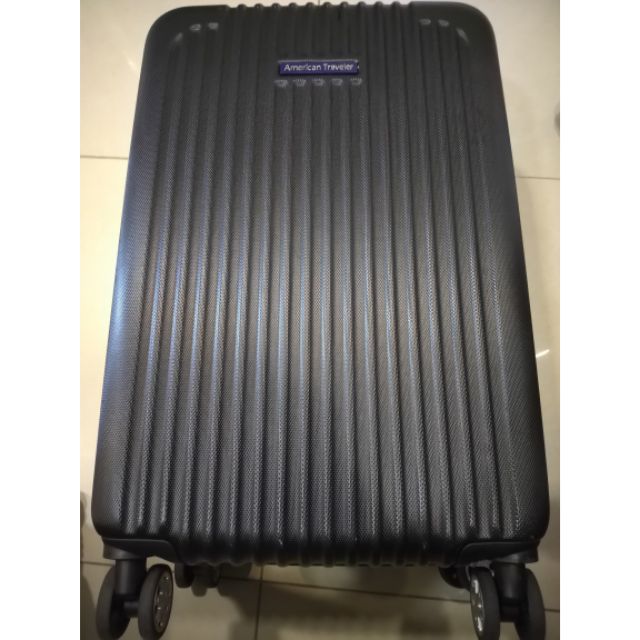 美國旅行者 25吋 黑色 硬殼 行李箱  拉鍊可擴充伸縮