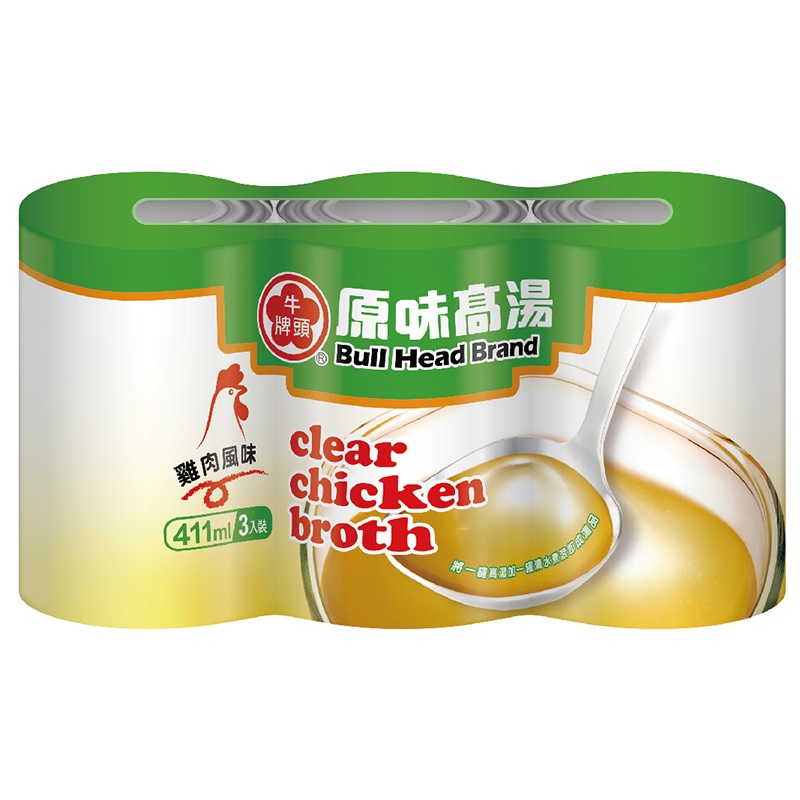 牛頭牌高湯-雞汁口味 411g克 x 3【家樂福】
