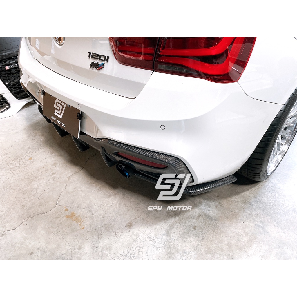 【SPY MOTOR】BMW F20 LCI 碳纖維後下巴 獠牙款