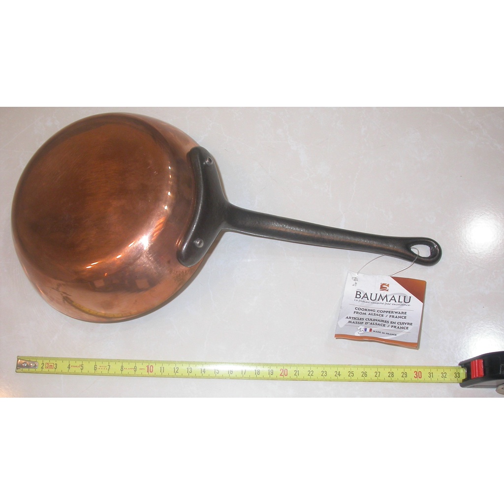 BAUMALU法國製厚銅煎鍋平底鍋16公分直徑 Solid Copper Frying Pan France