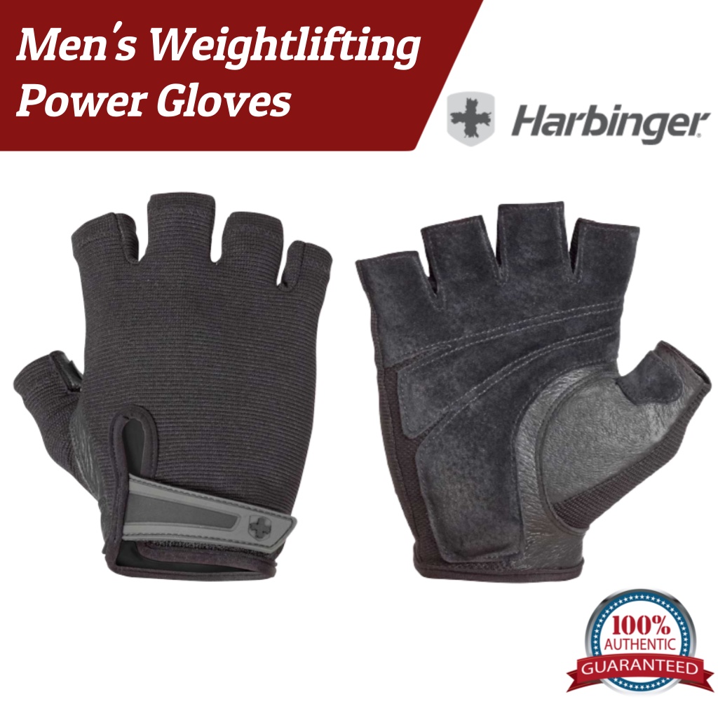 [Harbinger] 男士強力手套 (一對) / 運動健身房訓練手套 / 健身專業 / 舉重 / 鍛煉