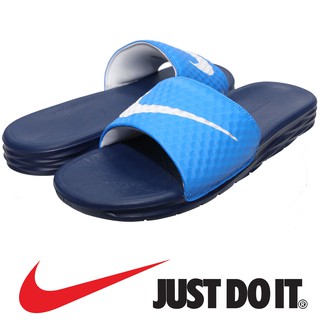 nike 705474-402 藍×白 BENASSI SOLARSOFT 運動拖鞋【特價699元，免運費】708N