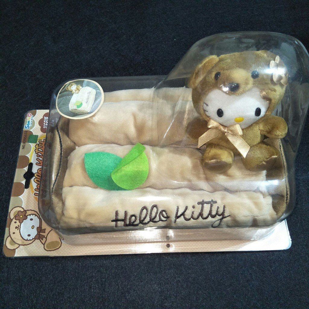 【三麗鷗Hello Kitty】凱蒂貓 泰迪熊 KT 系列 面紙盒套 衛生紙套 絨毛 居家面紙盒套 車用面紙盒套 可愛