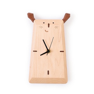 【木質人】動態時鐘 木製掛鐘 木質時鐘 擺鐘