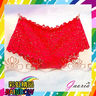 彩虹精品】想入非非 一片式 蕾絲款 冰絲無痕內褲 紅