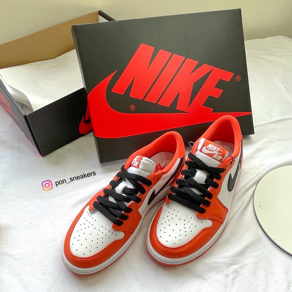 【PON】Air Jordan 1 Low OG 白橙扣碎 AJ1 女 CZ0775-801 男 CZ0790-801