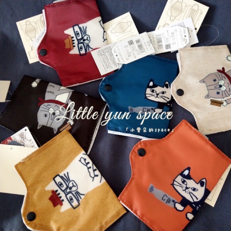 ☁️小雲朵的space☁️日本🇯🇵貓咪口罩收納存放夾 口罩存放/貓咪布料夾/日本🇯🇵貓咪商品/手繪貓咪