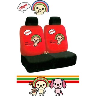 【★優洛帕-汽車用品★】OPEN小將 Dream系列 汽車前座椅套(兩入) 紅色 OP-10211《特價優惠》