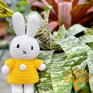🌷橘荷屋🌷 現貨❤ 荷蘭 Just Dutch 手工編織娃娃 素色系列 米飛兔 米菲兔 miffy + 黃色洋裝
