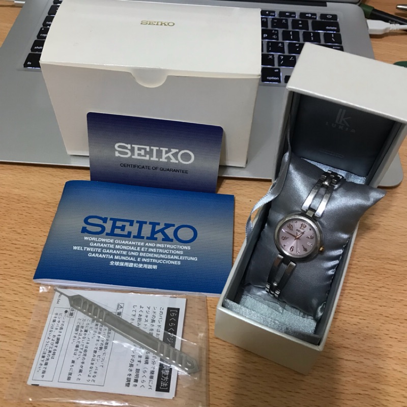 SEIKO 甜蜜心情-電波修正太陽能腕錶-2016年日本購入已過保（附保卡）