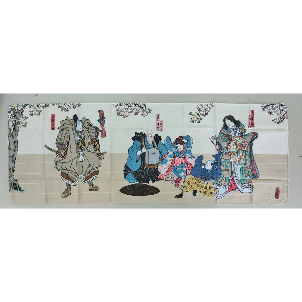 【沖田屋 和裝本鋪】日本神社系列--(全新)劍道頭巾、手拭巾，表框巾(浮世繪)