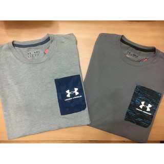 全新現貨UNDER ARMOUR UA LOGO 胸前口袋 素色圓領短袖T恤/T-SHIRT/短T/heatgear系列