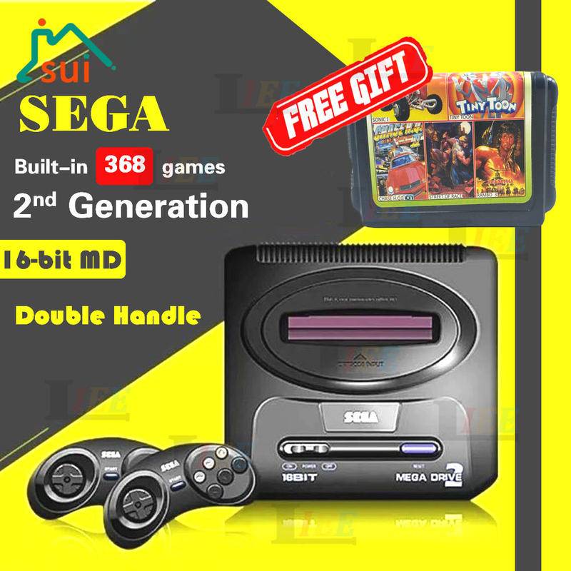 Sega MD2 電視視頻遊戲機 Seda Megadrive 16位 復古老式電視遊戲膠帶控制台老派